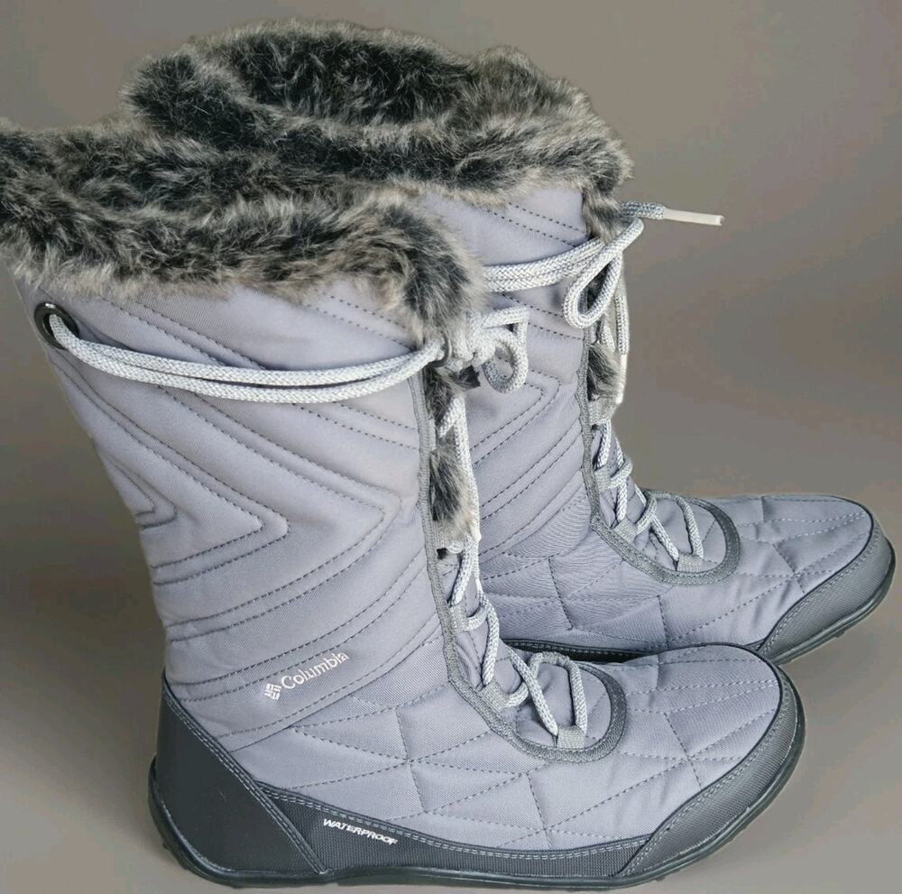 Columbia Women's US 8.5 Minx Mid III Boots Grey Steel/Grey Ice Excellent